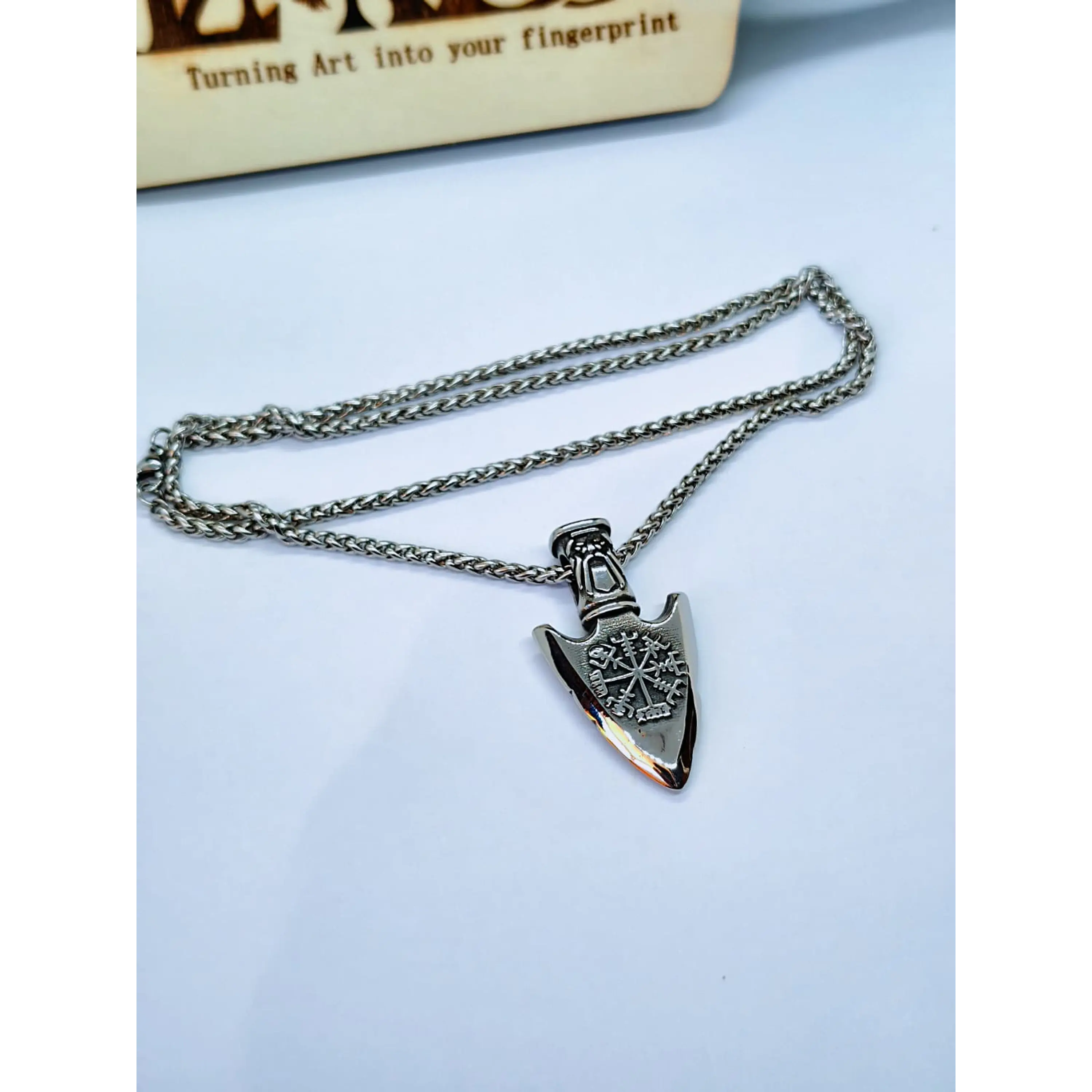 Viking chain with 316L stainless steel pendant - Model 2 5