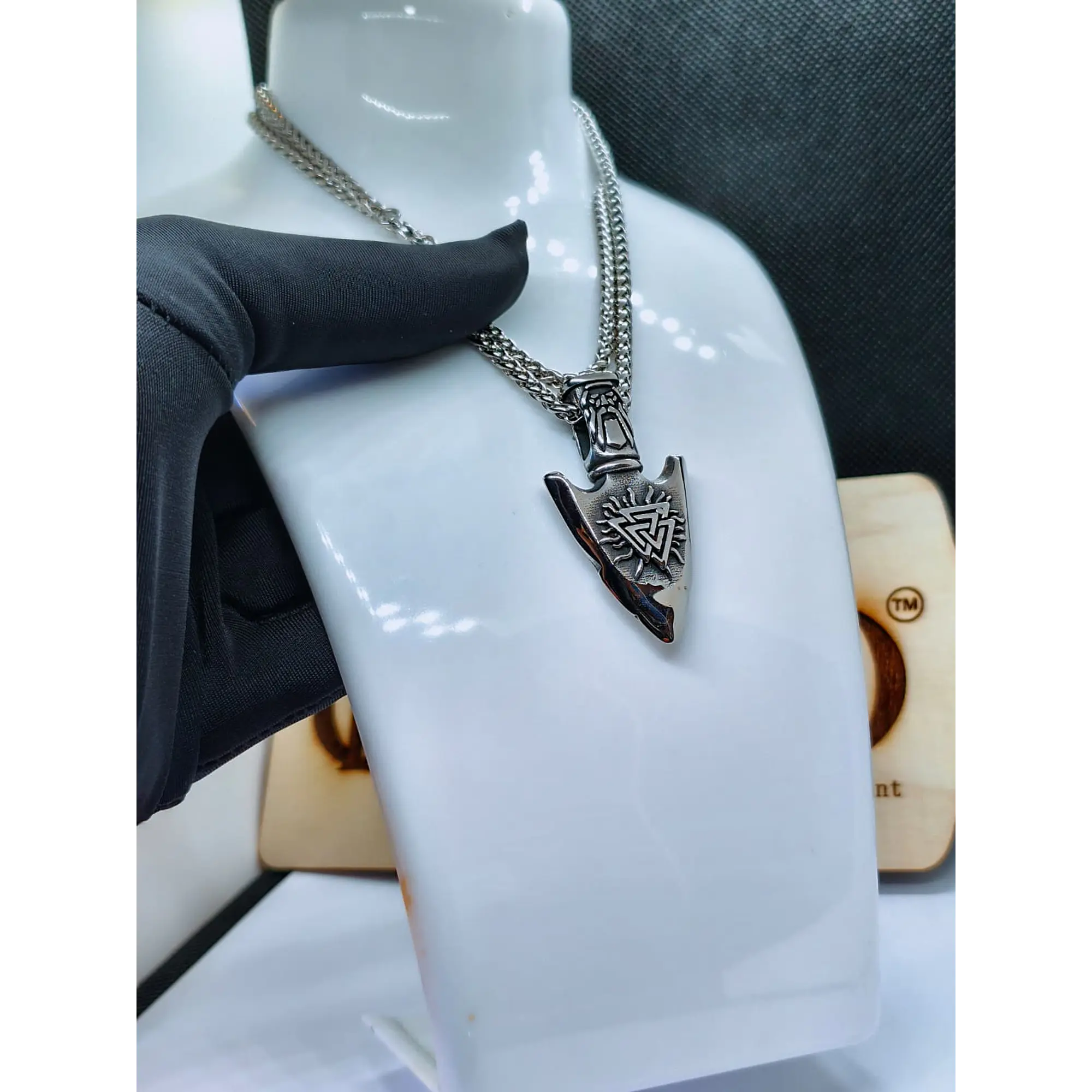 Viking chain with 316L stainless steel pendant - Model 2 2