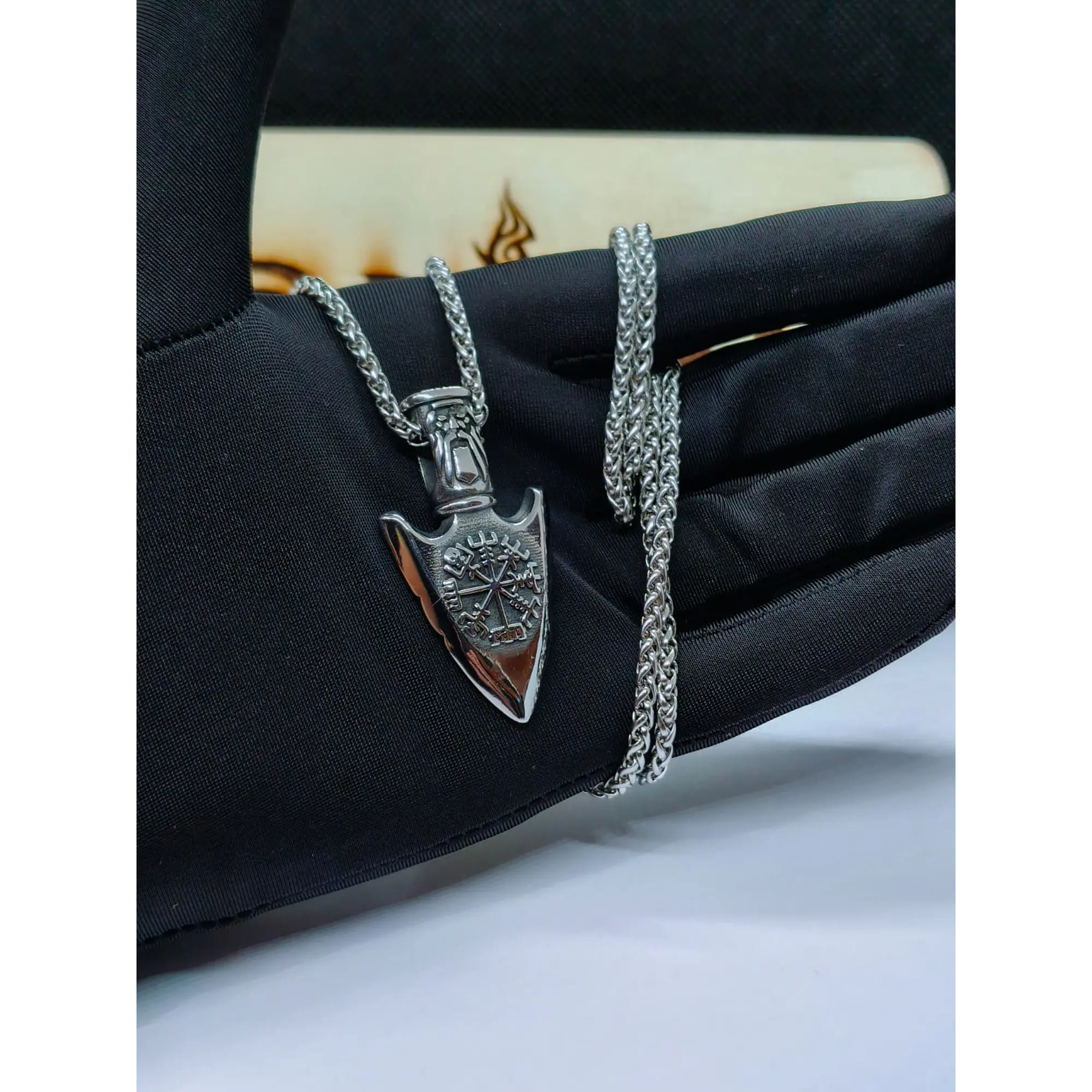 Viking chain with 316L stainless steel pendant - Model 2 7