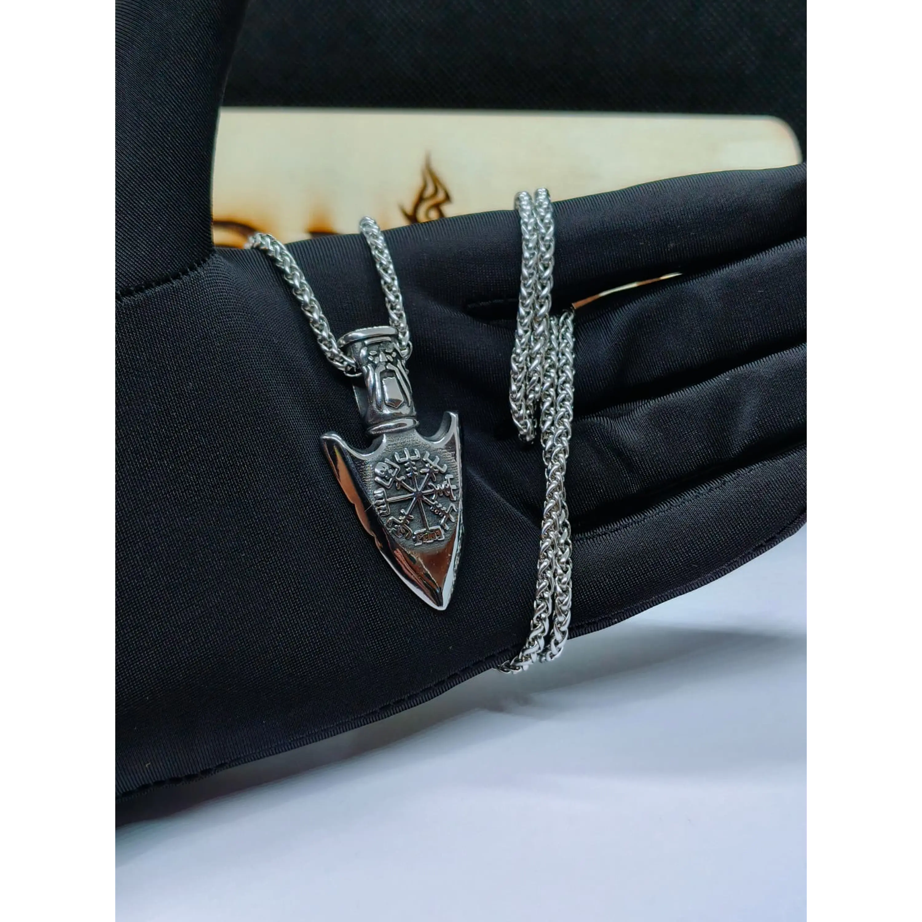 Viking chain with 316L stainless steel pendant - Model 2 7