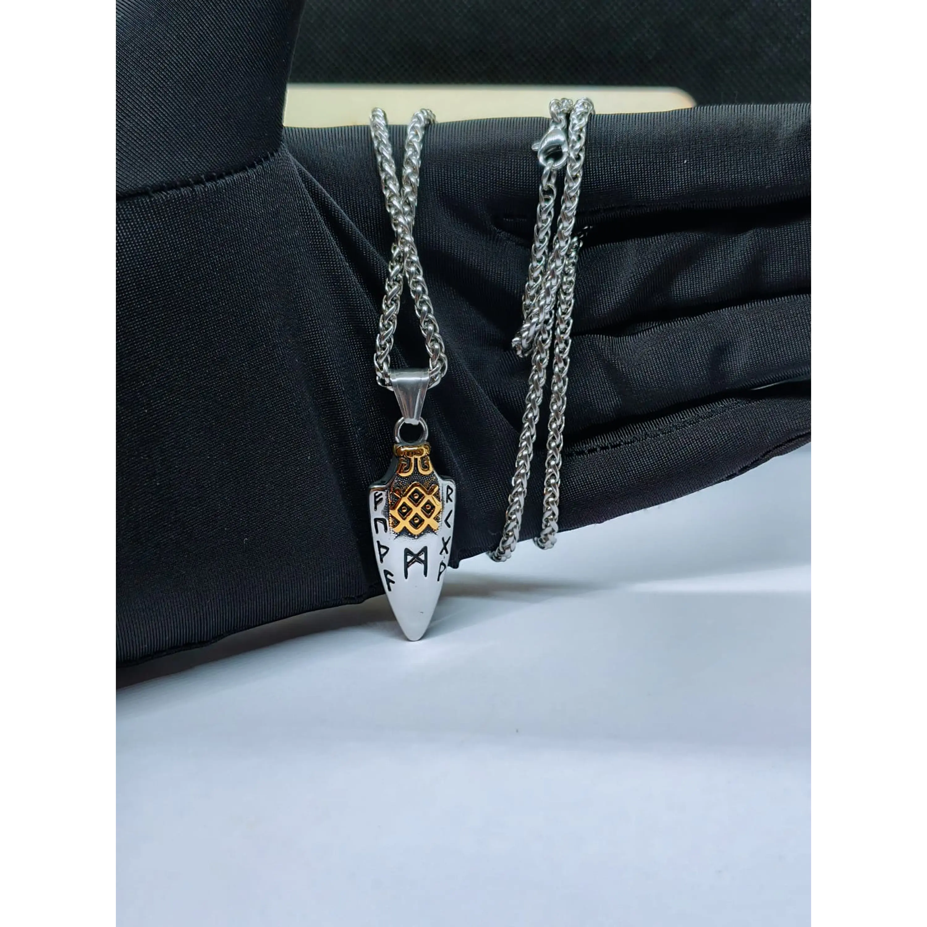 Viking chain with 316L stainless steel pendant - Model 3 5