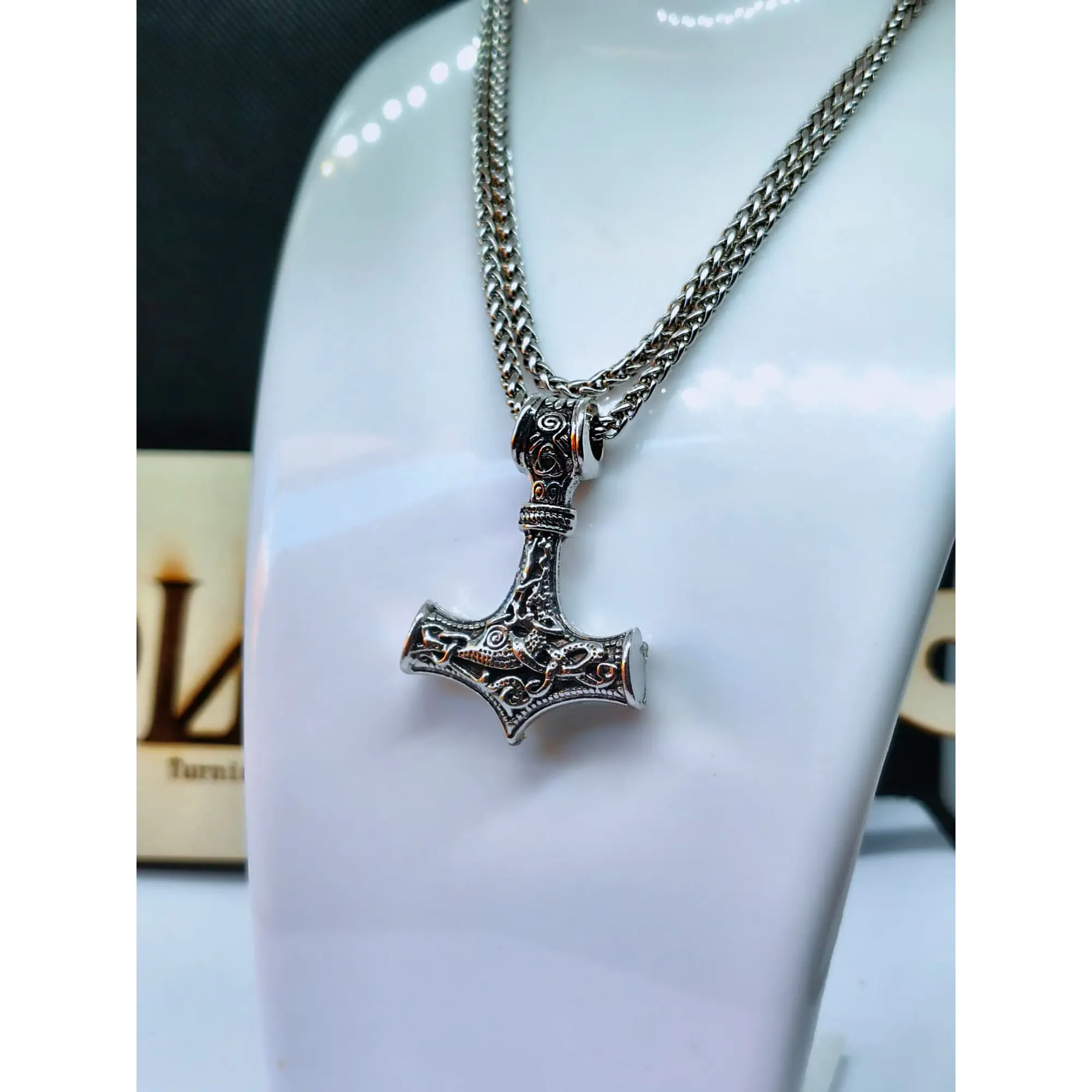 Viking chain with 316L stainless steel pendant - Model 4 2