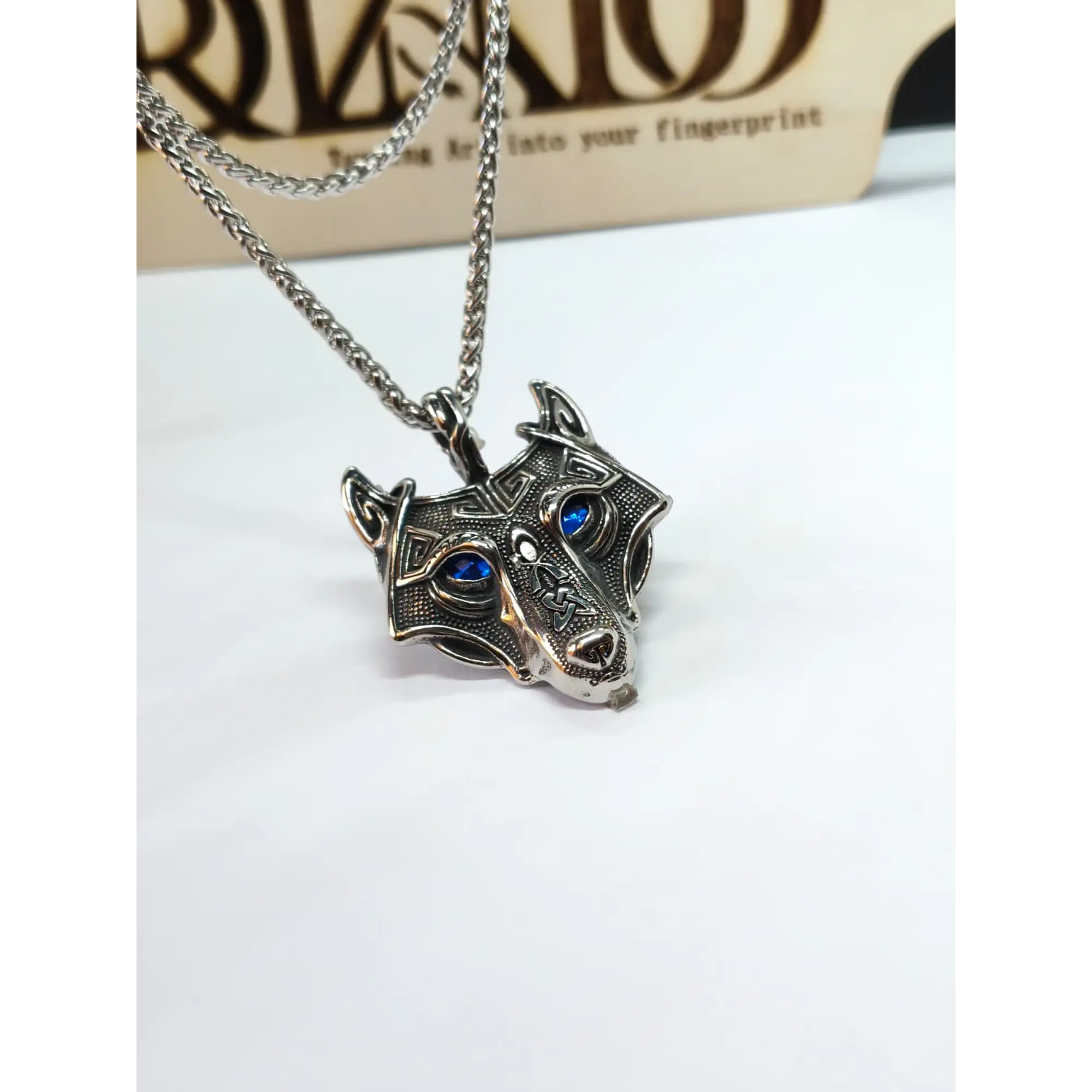 Viking Wolf chain with 316L stainless steel pendant - Model 5 5