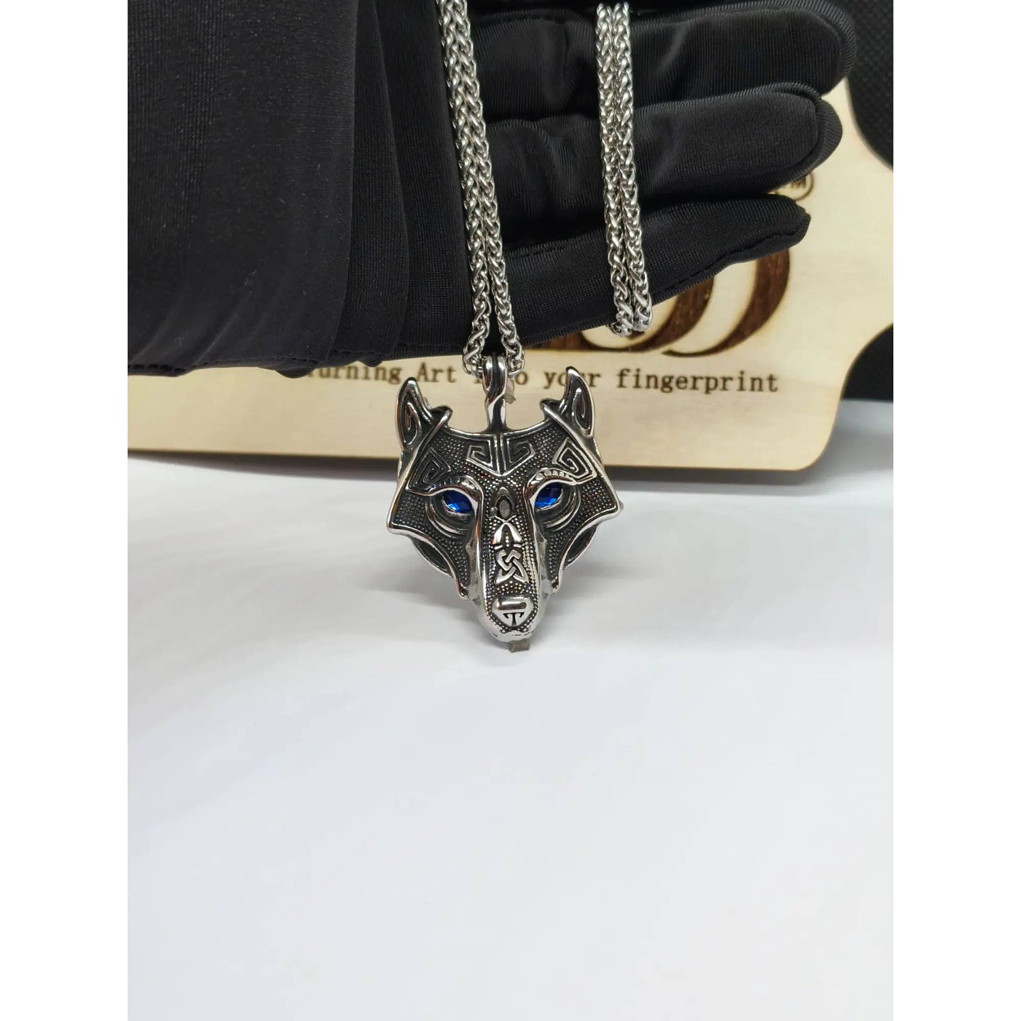 Viking Wolf chain with 316L stainless steel pendant - Model 5 7
