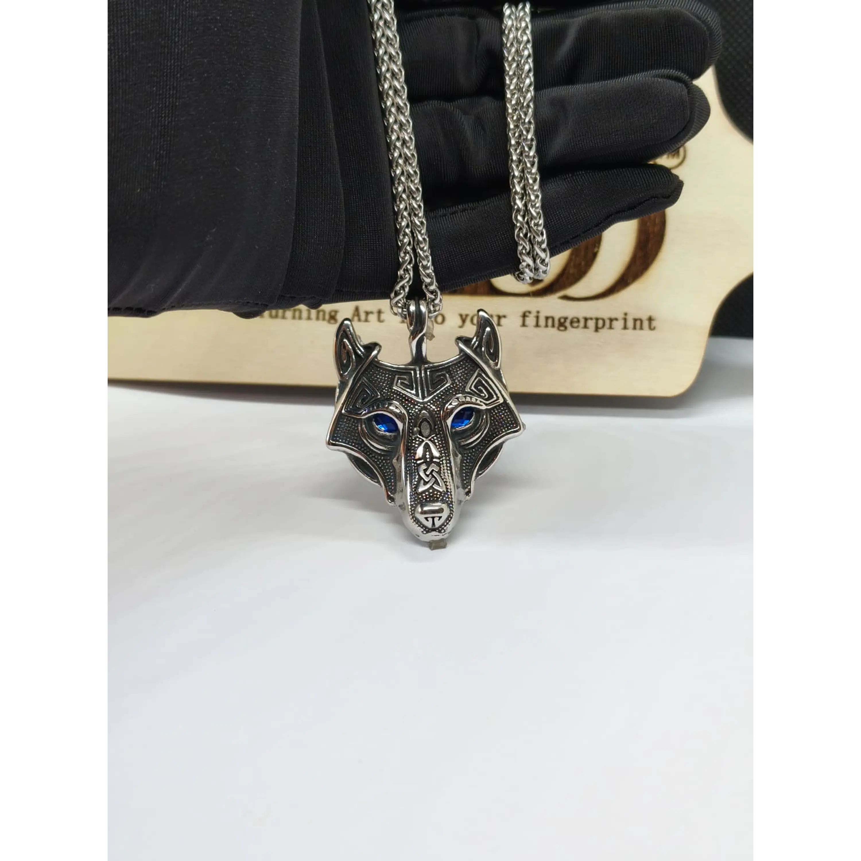 Viking Wolf chain with 316L stainless steel pendant - Model 5 7