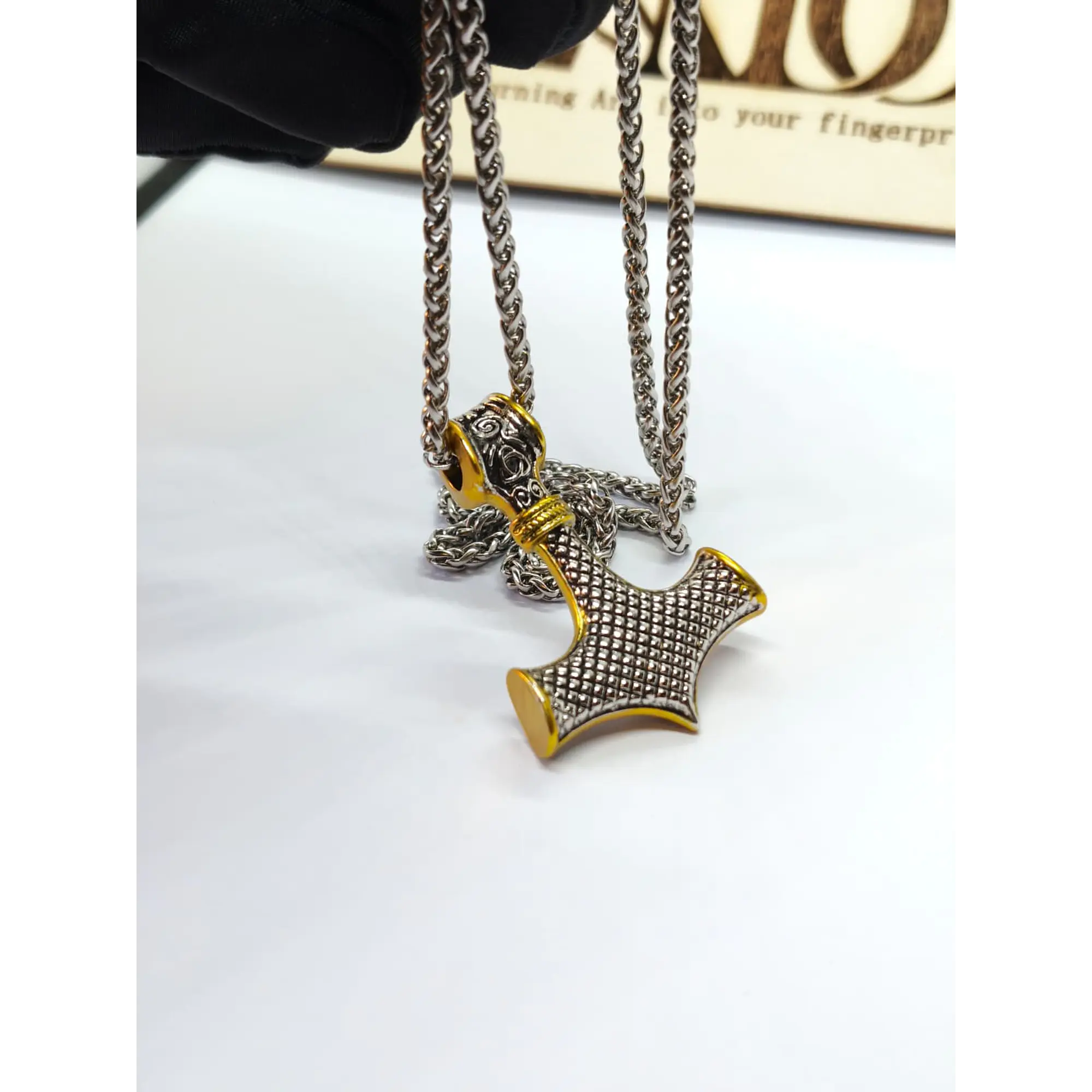 Viking chain with 316L stainless steel pendant - Model 7 6