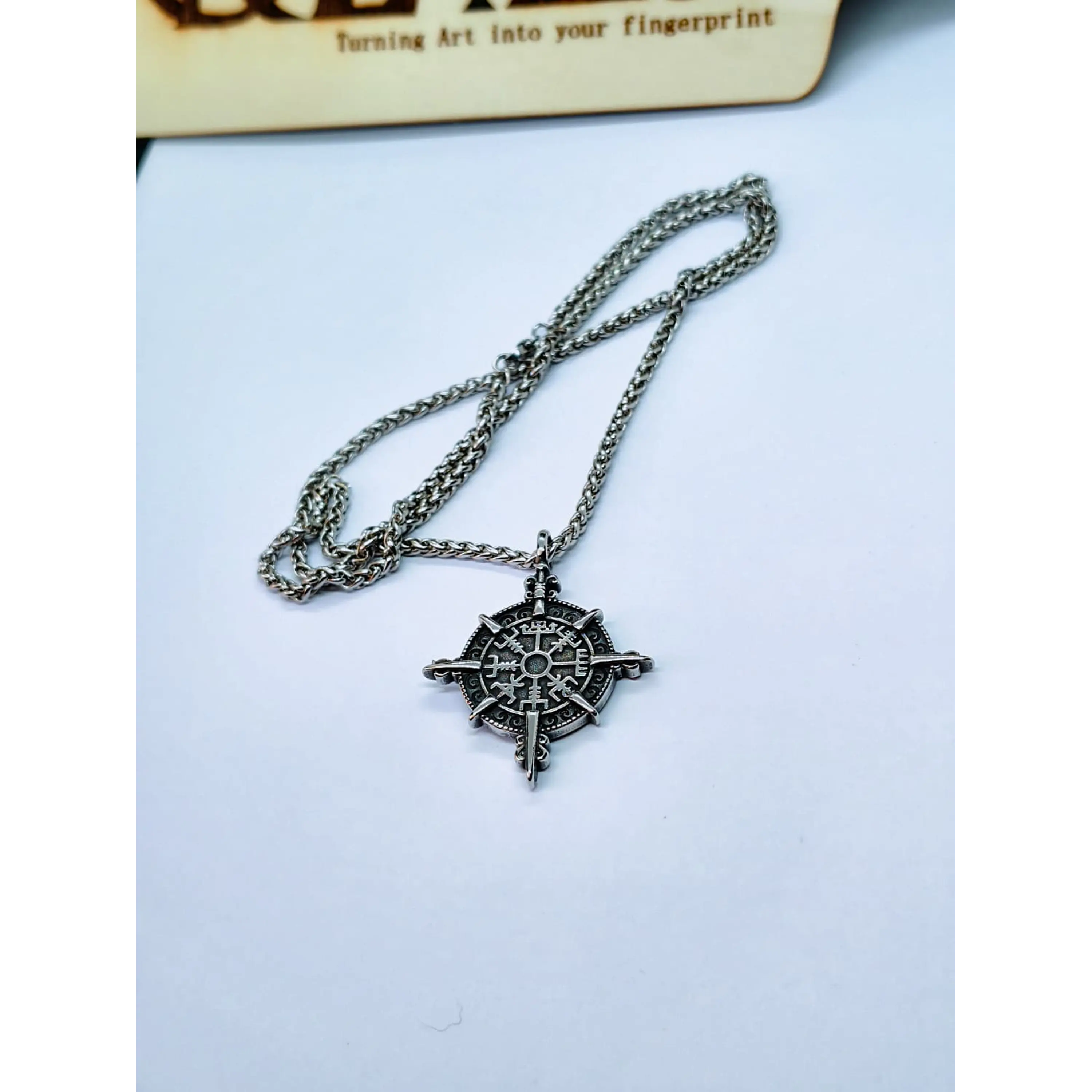 Viking chain with 316L stainless steel pendant - Model 8 5