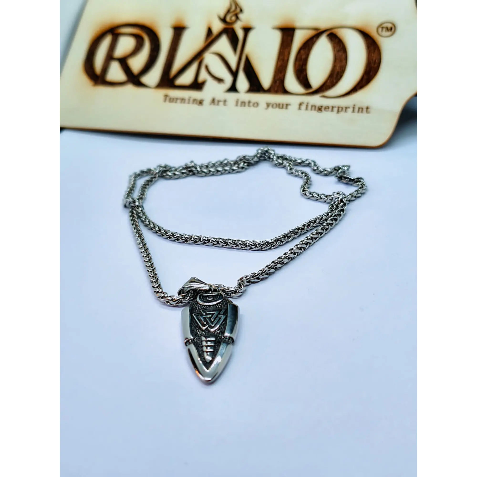 Viking chain with 316L stainless steel pendant - Model 9 5