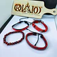 Conjunto de Pulseiras Artesanais – Vermelho e Preto (4 Unidades) - Thumbnail 2