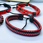 Conjunto de Pulseiras Artesanais – Vermelho e Preto (4 Unidades) - Thumbnail 5