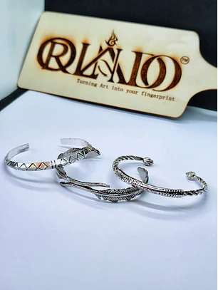 Conjunto de 3 Pulseiras Prateadas – Estilo Étnico e Boho