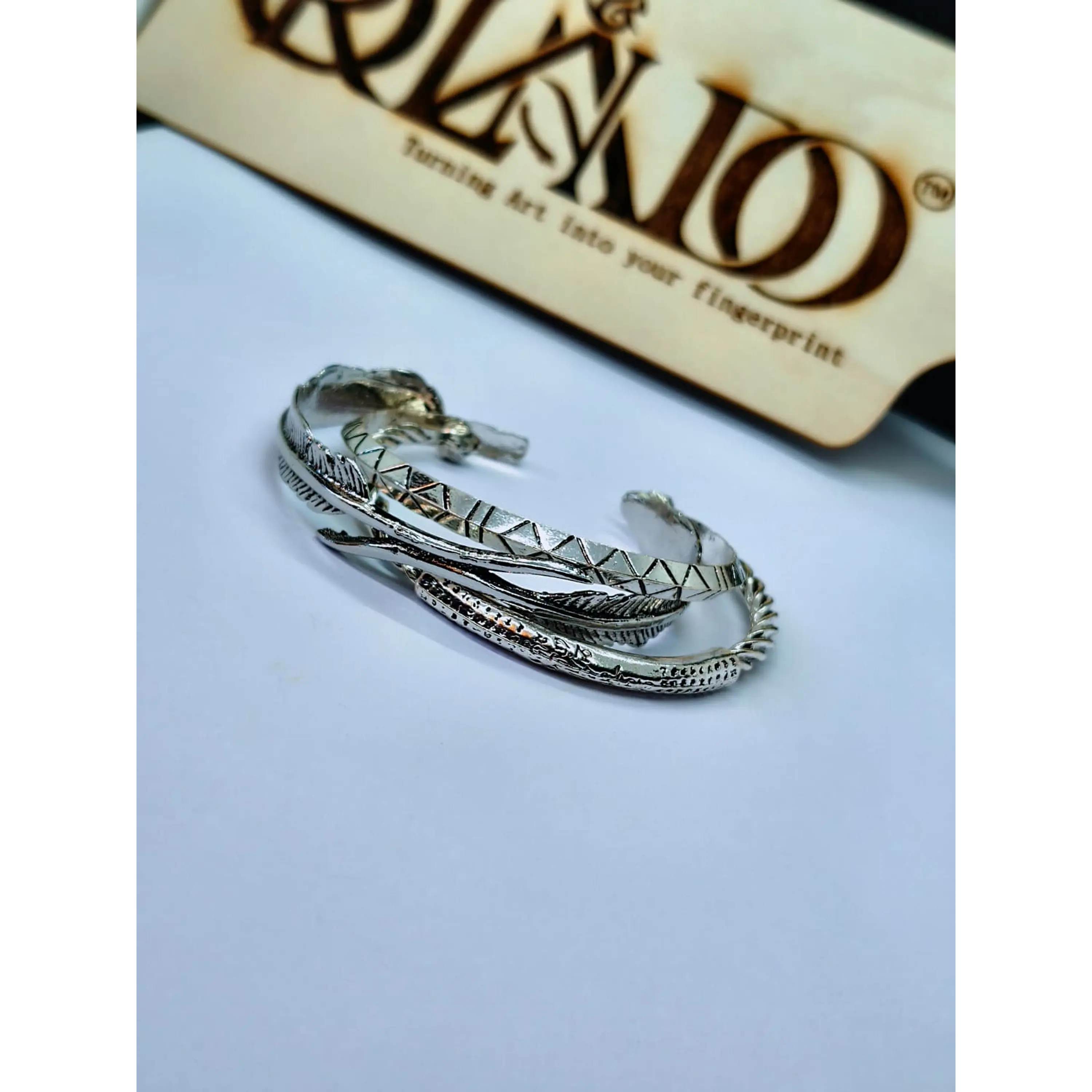 Conjunto de 3 Pulseiras Prateadas – Estilo Étnico e Boho 5