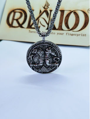 Medalha Mitologia Egípcia e Anunnaki – Prateado em Aço Inoxidável