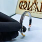 Pulseira Ajustável em Forma de Pena Prateada com Detalhe Dourado - Thumbnail 1