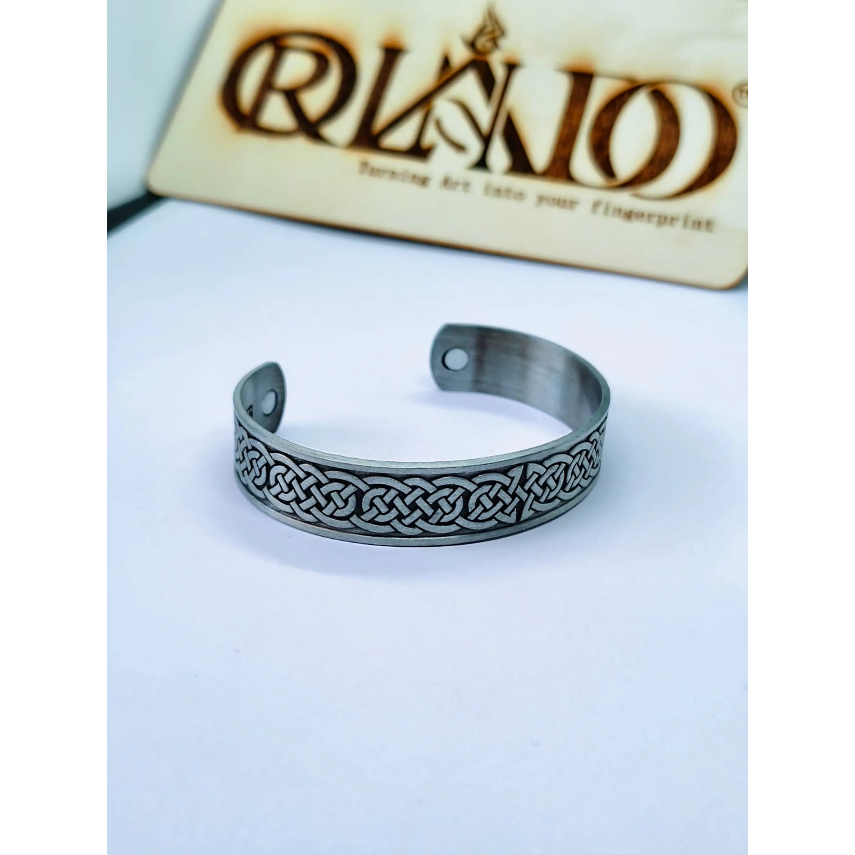 Adjustable Viking Style Bracelet - Celtic Knot Pattern 1