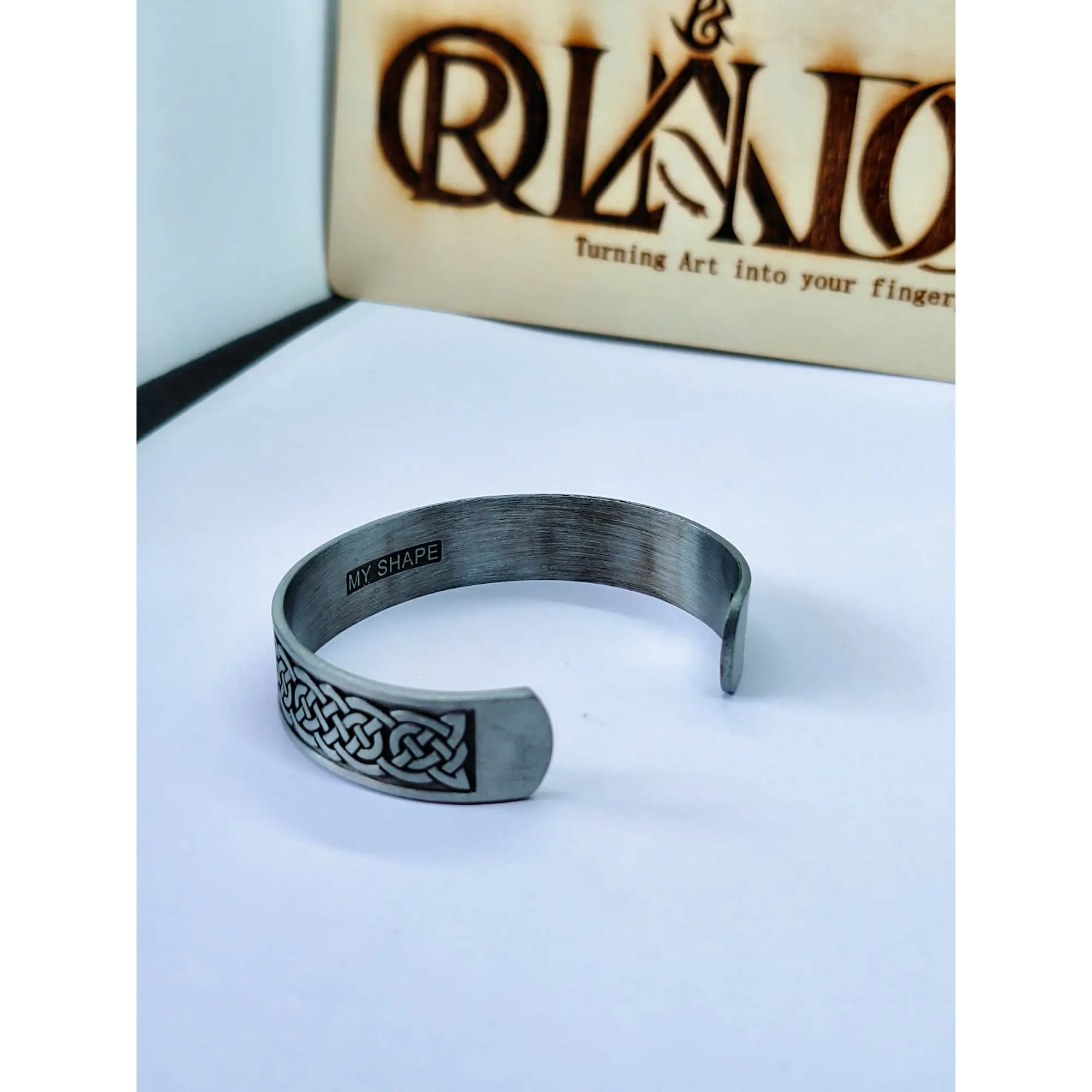 Adjustable Viking Style Bracelet - Celtic Knot Pattern 2