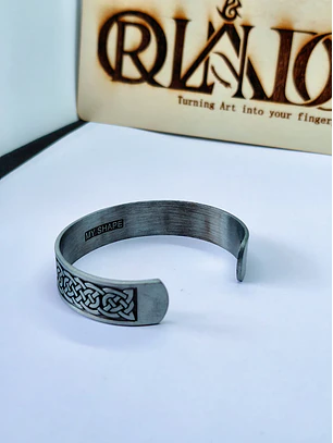 Pulseira Ajustável Estilo Viking - Padrão Nó Celta