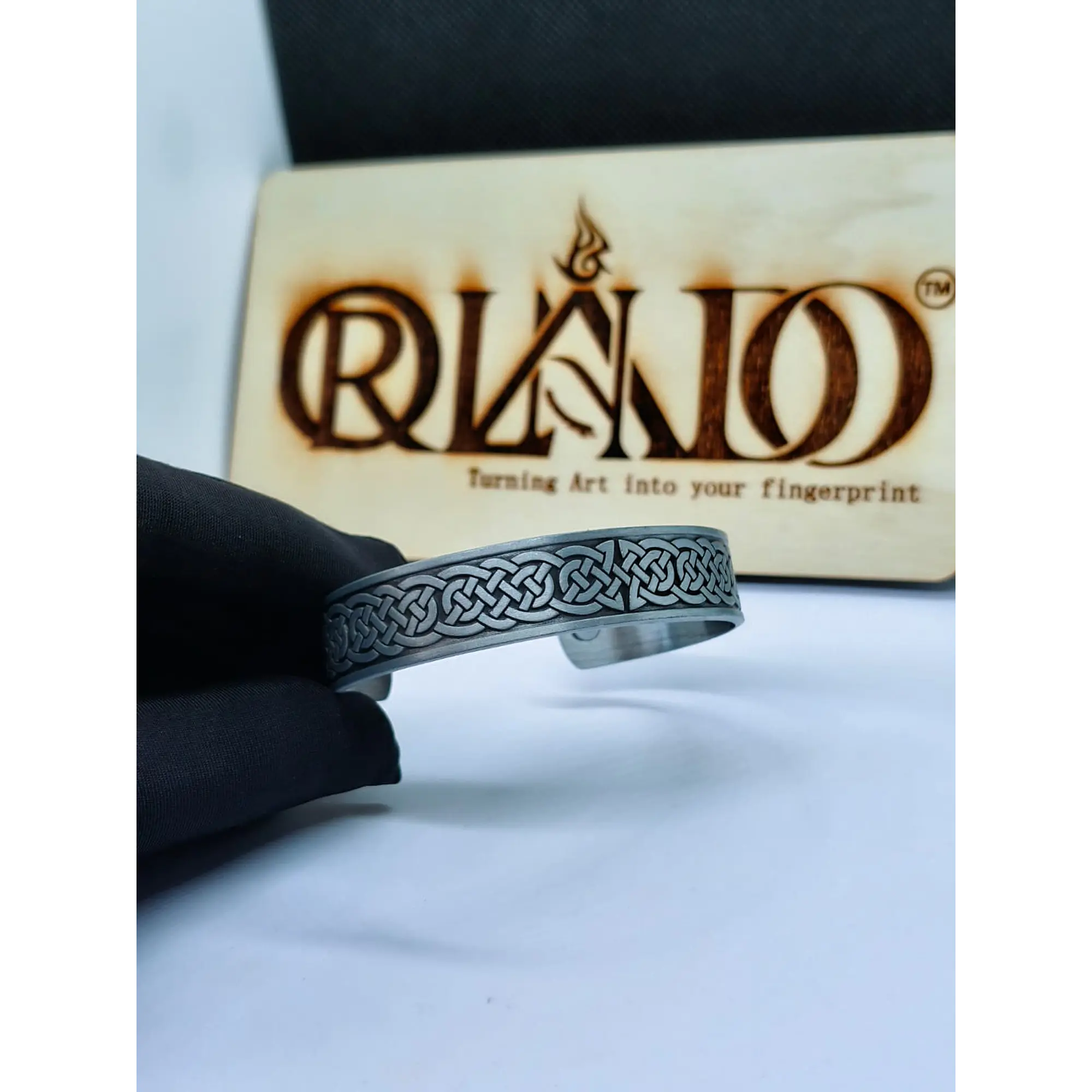 Adjustable Viking Style Bracelet - Celtic Knot Pattern 8