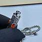 Cylindrical Urn Locket Necklace with Vintage Details and Amber Stone - thumbnail 2