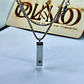 Stainless steel bar reliquary memorial necklace with crystal. - thumbnail 12