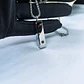 Stainless steel bar reliquary memorial necklace with crystal. - thumbnail 9
