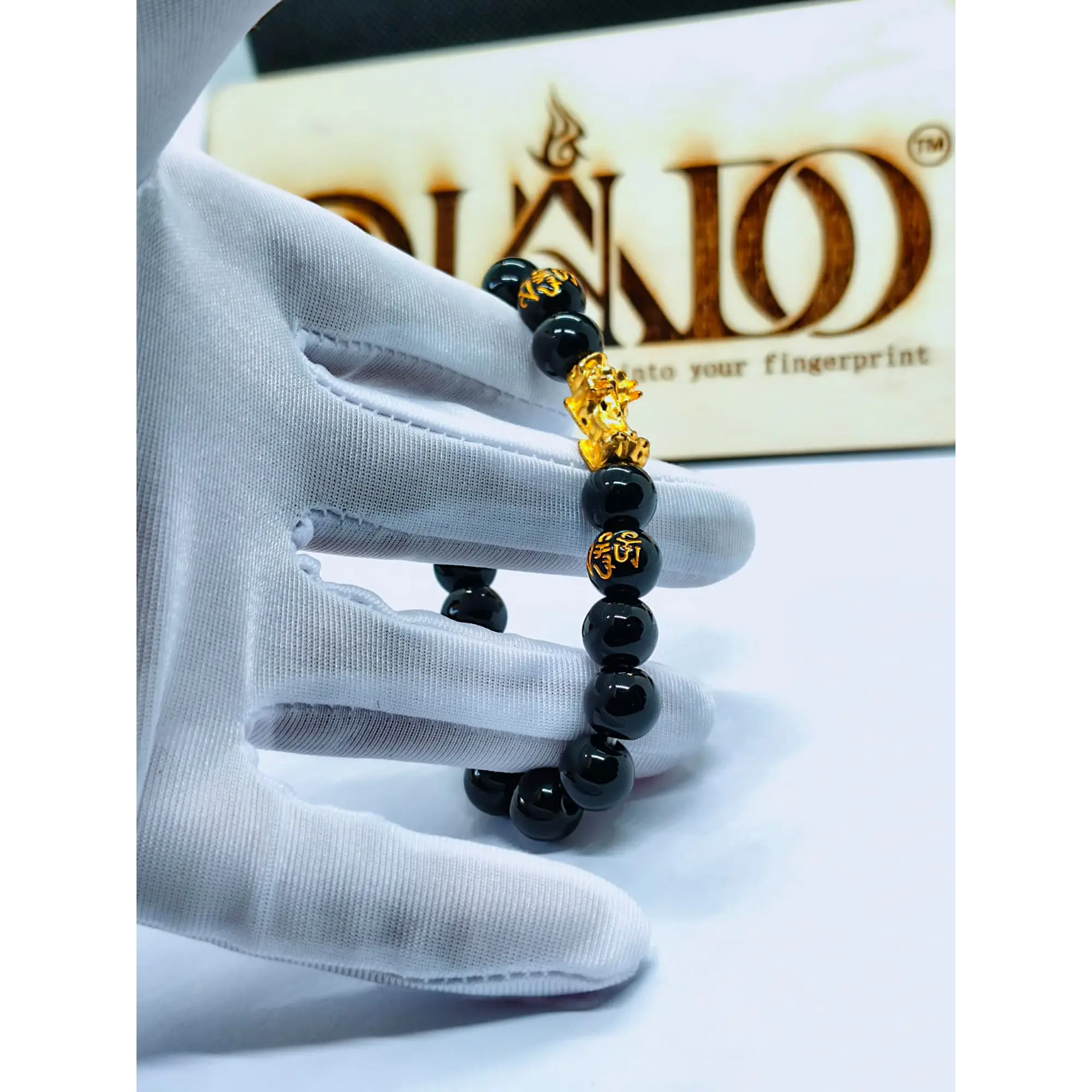 Pulseira Pixiu Feng Shui em Contas Negras 3