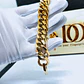 Pulseira de Elo Cubano Polida Dourada em aço Inox - Thumbnail 3