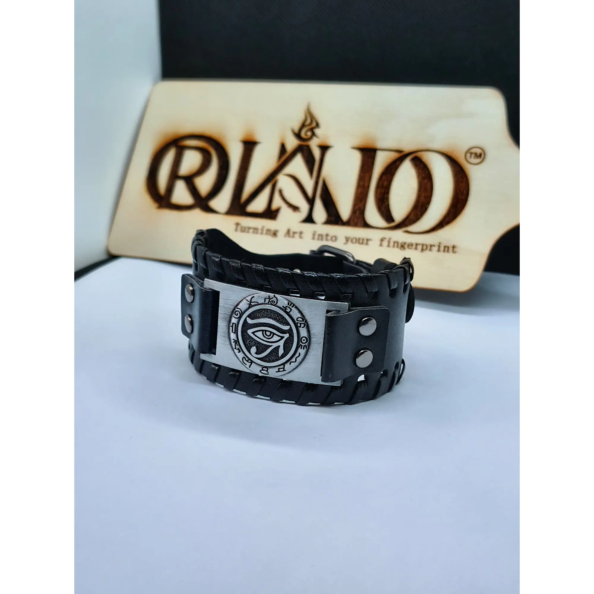 Pulseira em Couro Ajustável – Olho de Hórus 4