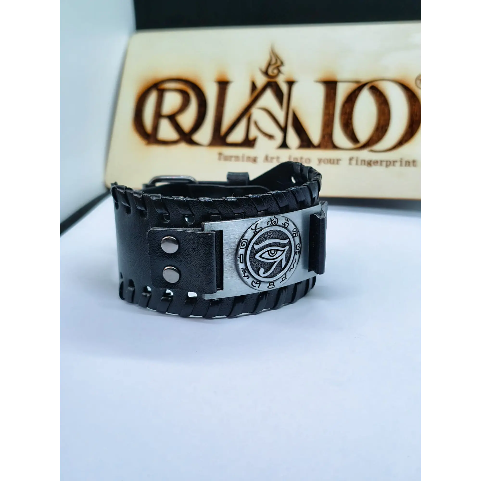 Pulseira em Couro Ajustável – Olho de Hórus 5