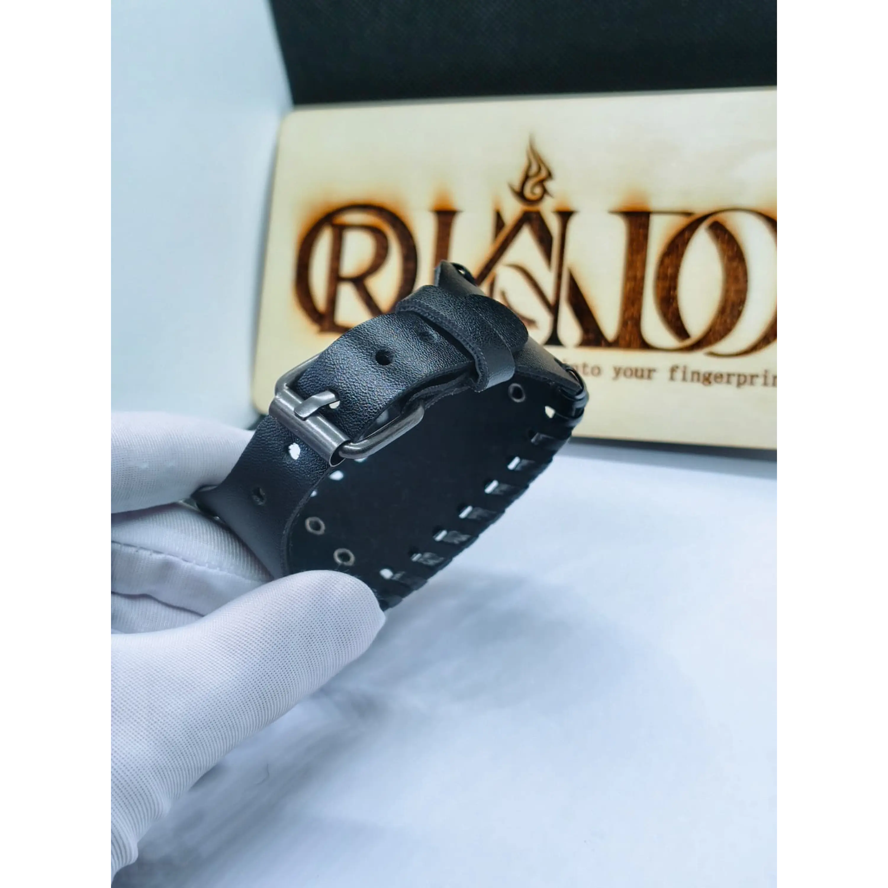 Pulseira em Couro Ajustável – Olho de Hórus 10