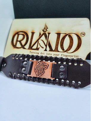 Pulseira em Pele Larga 