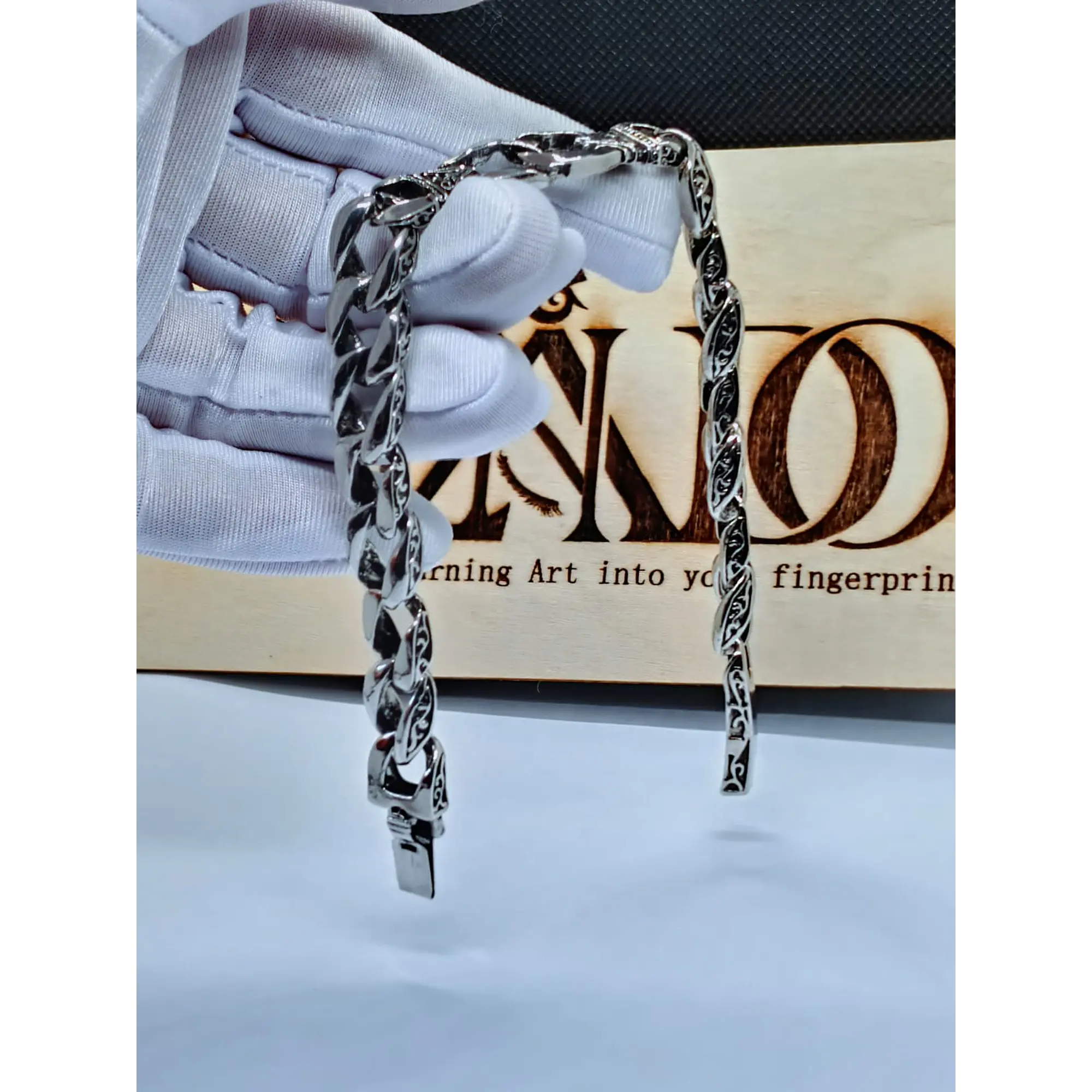 Pulseira de Elos Vintage Prateada 5