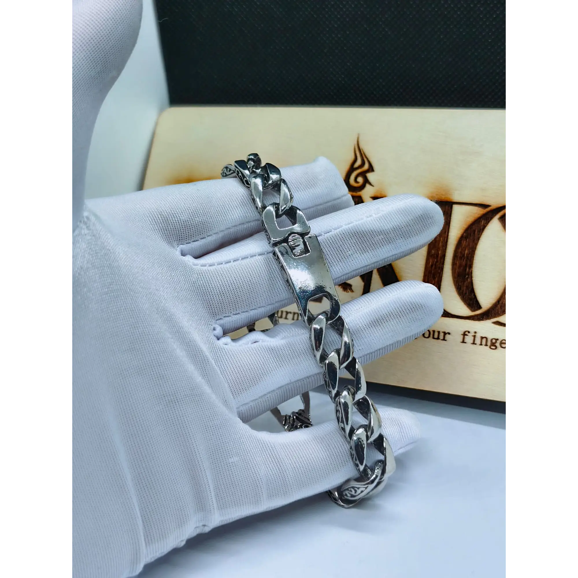Pulseira de Elos Vintage Prateada 6