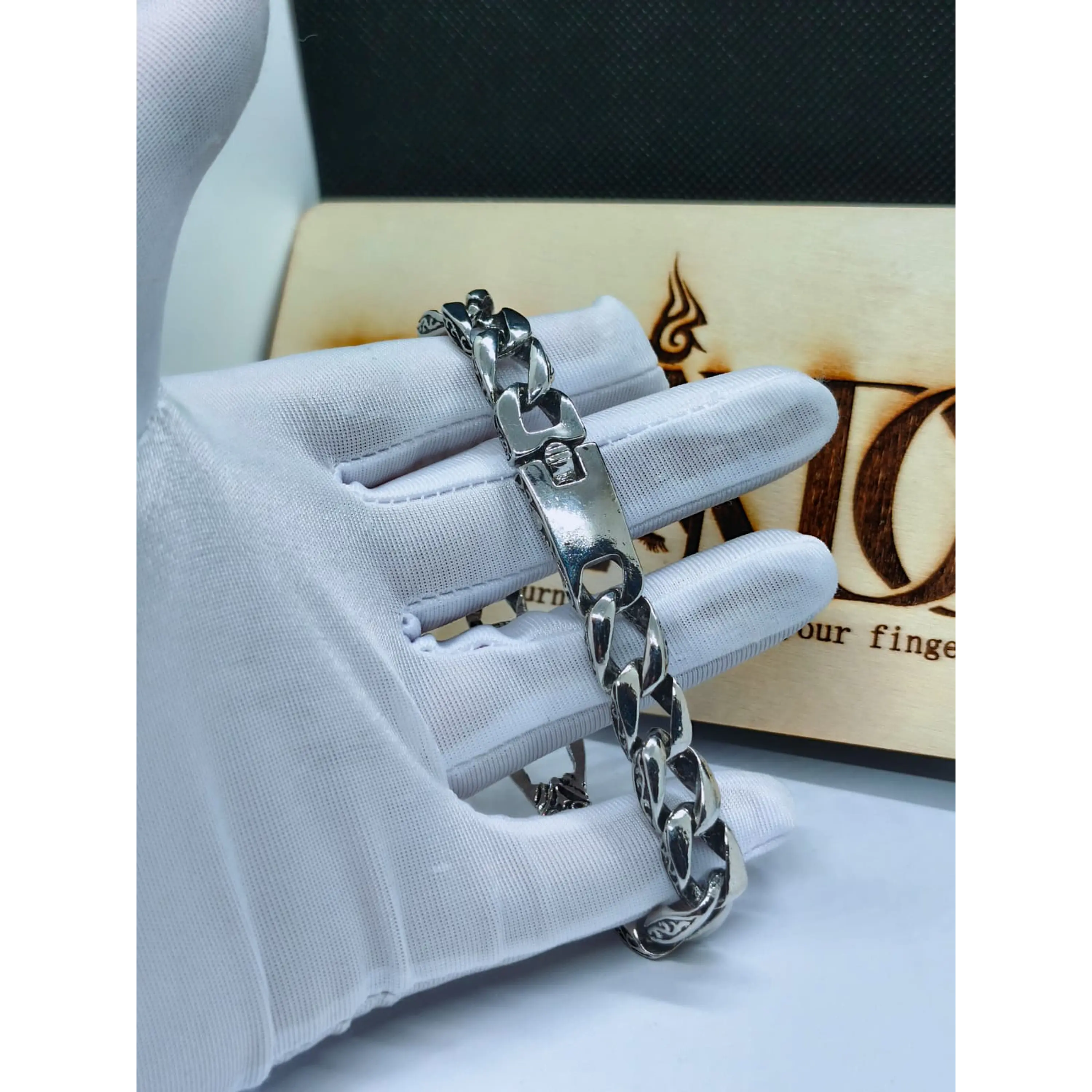 Pulseira de Elos Vintage Prateada 6
