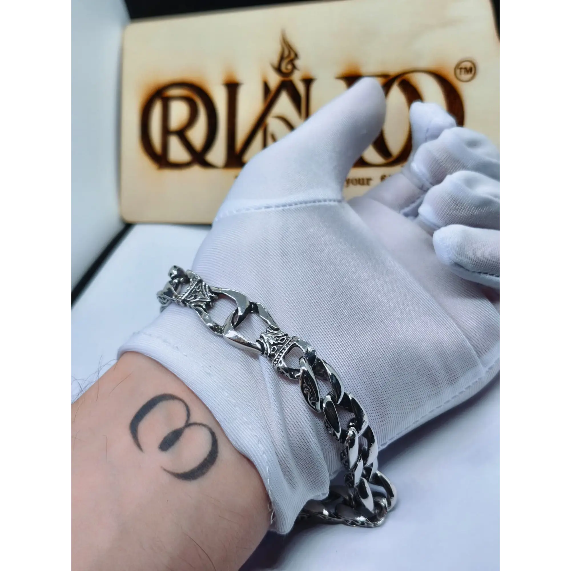 Pulseira de Elos Vintage Prateada 7