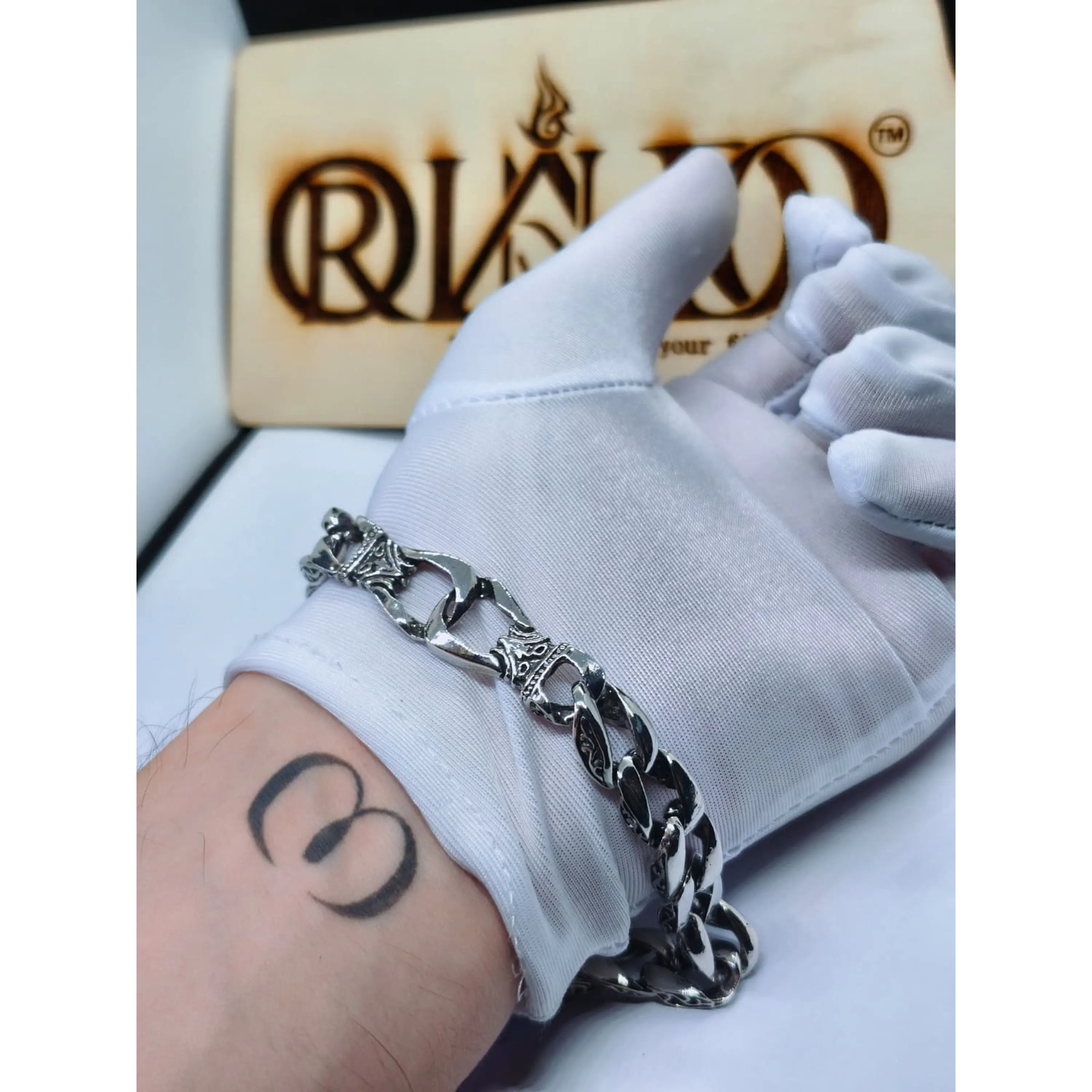 Pulseira de Elos Vintage Prateada 7