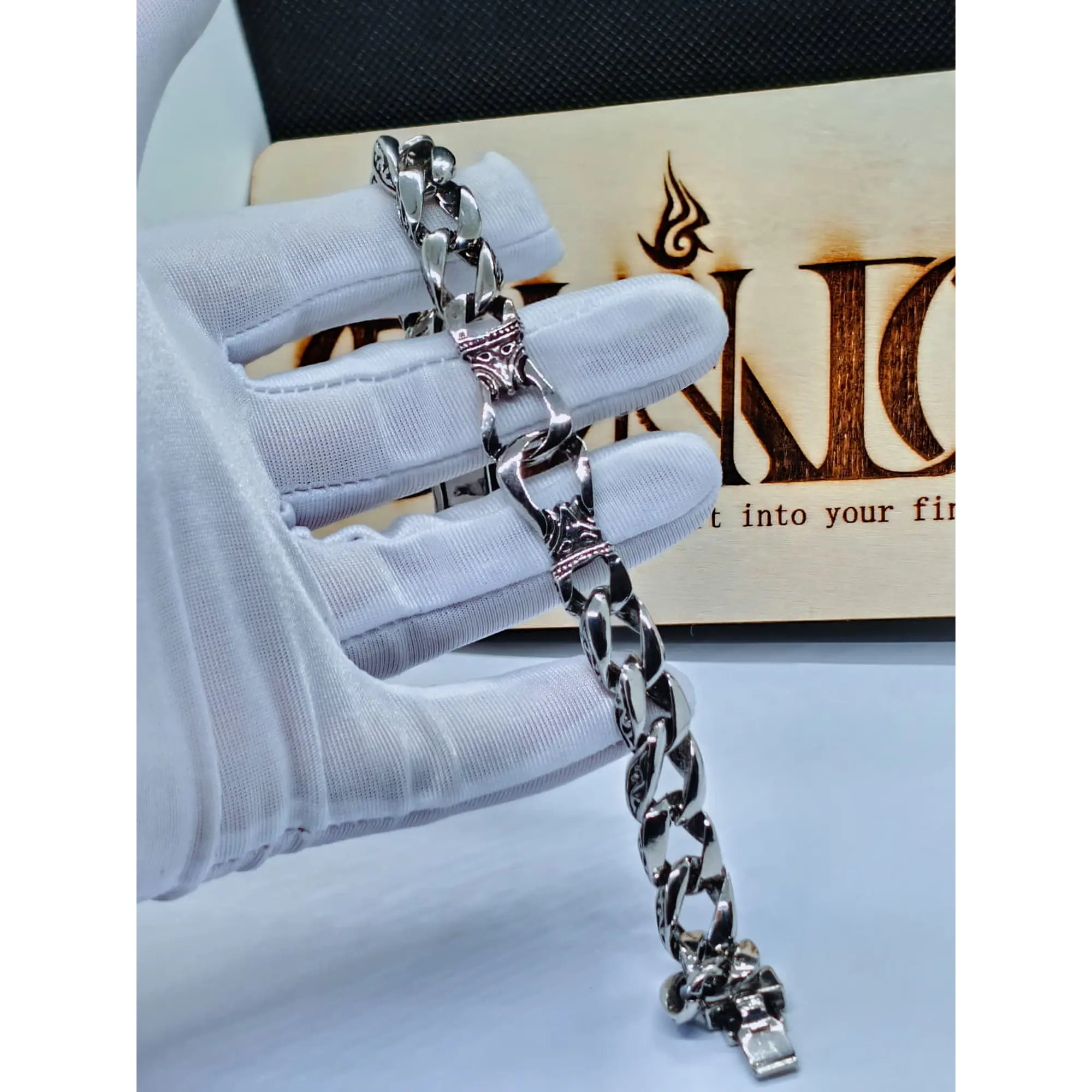 Pulseira de Elos Vintage Prateada 8