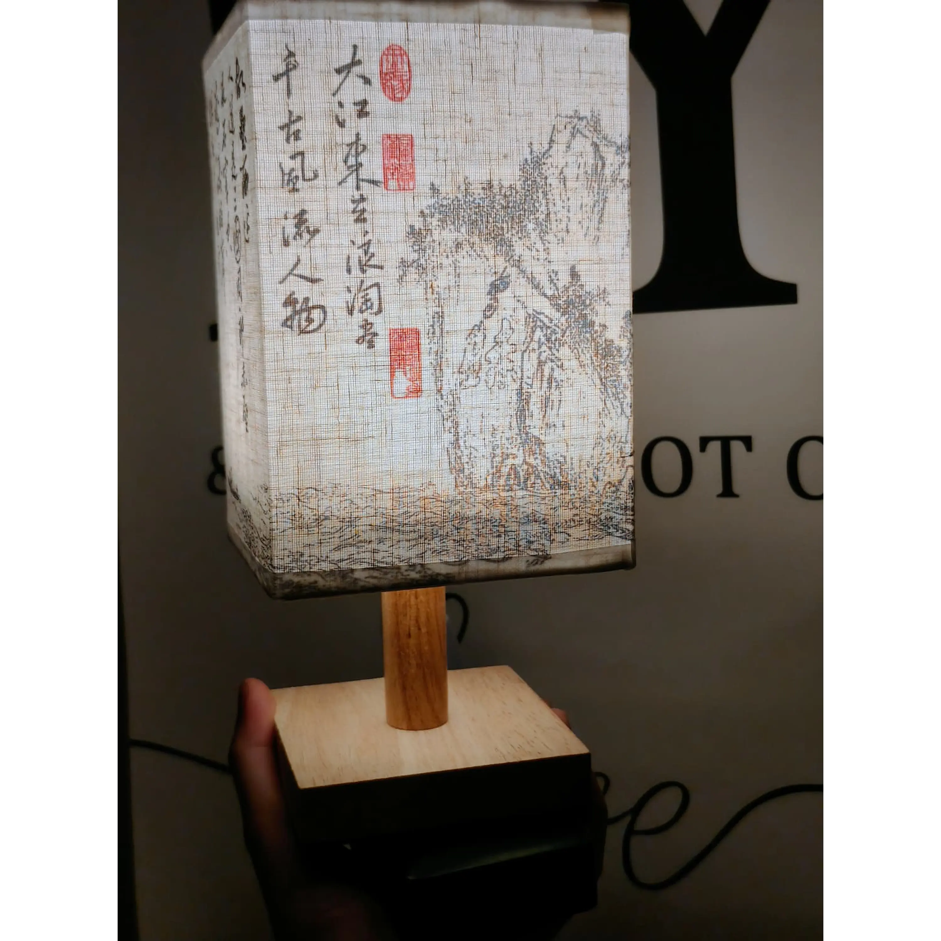 Candeeiro de Mesa Zen em Madeira – Arte Oriental 3