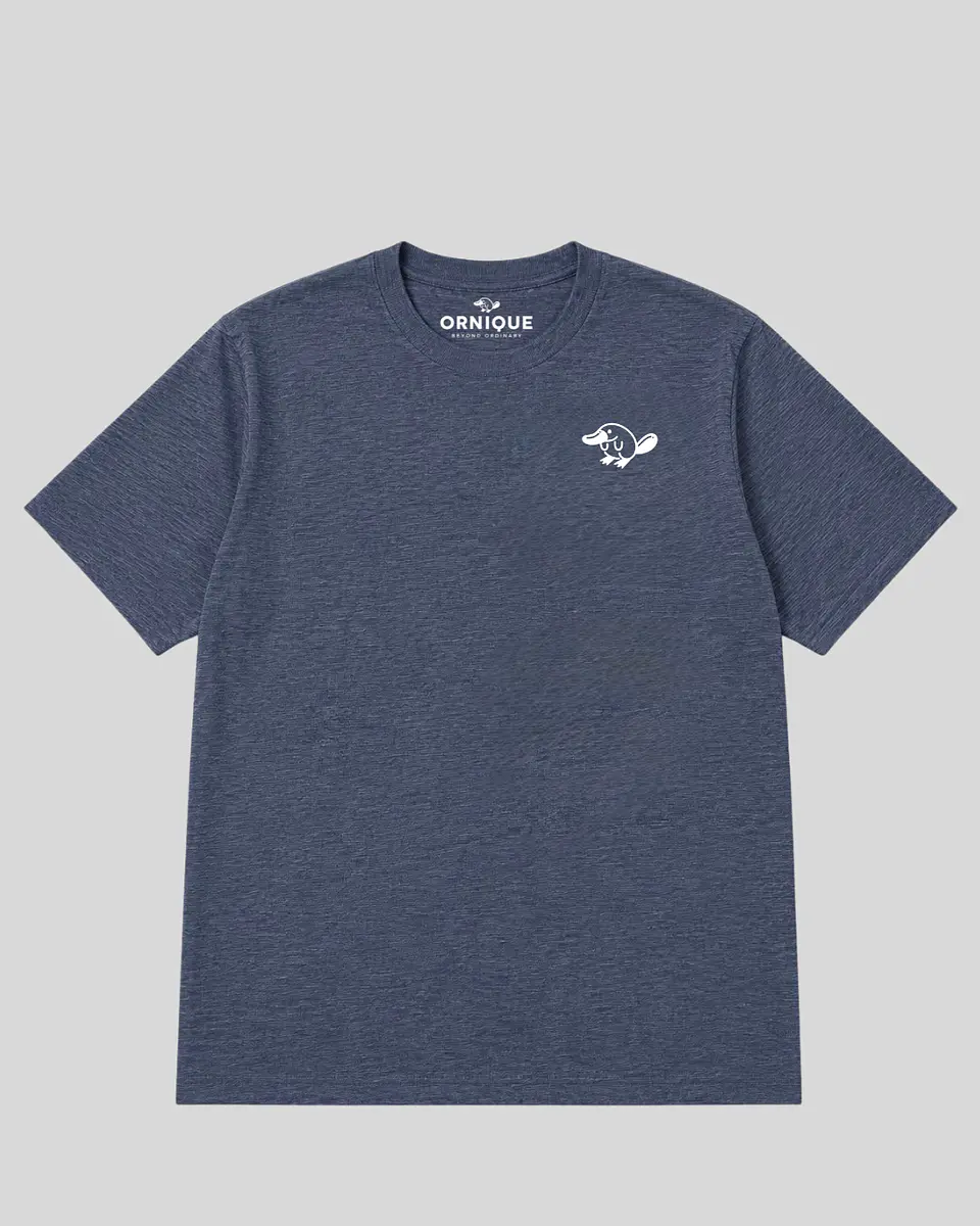 Essential Tee | 60/40 Algodón/Poliéster | Azul Jaspeado 1