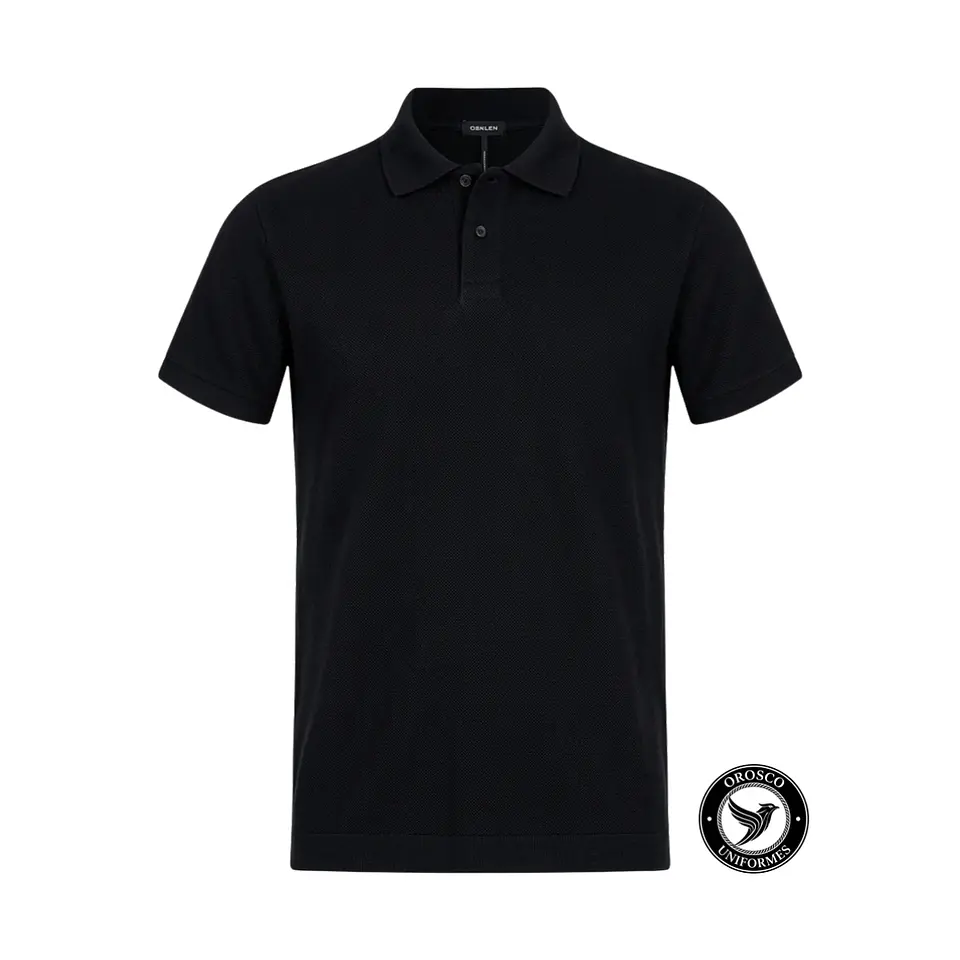 POLO PIQUE ALGODON NEGRO 1