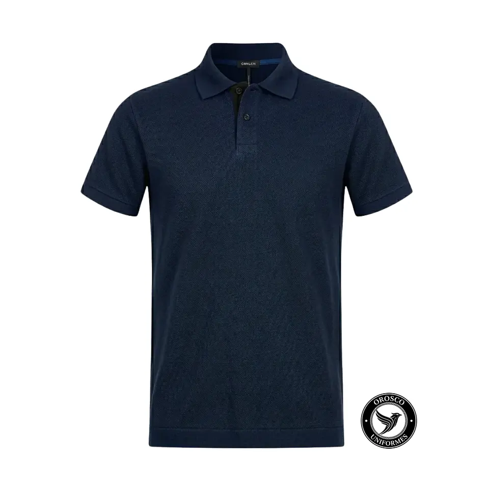 POLO PIQUE ALGODON AZUL 1