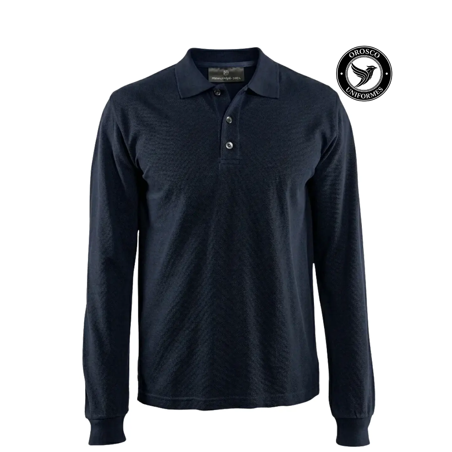 POLO PIQUE ALGODON AZUL MARINO LARGA 1
