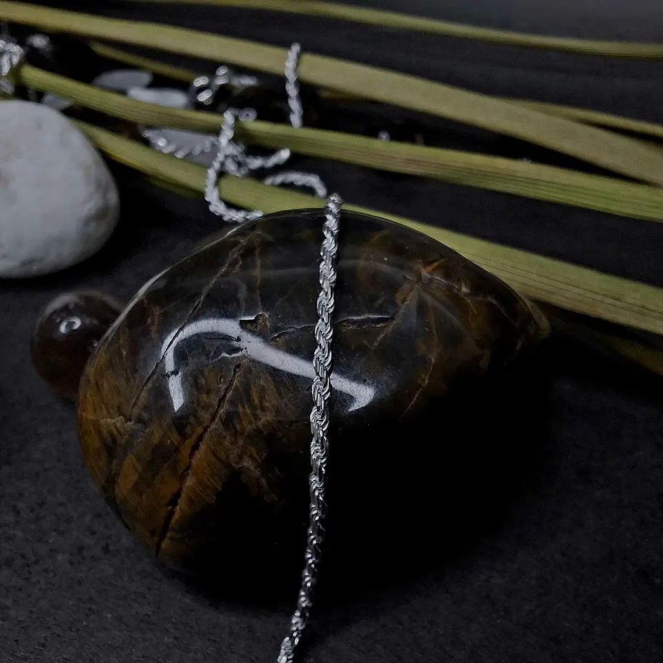 Cadena Turbillon 60 cm x 1 mm de Plata 925 1