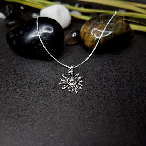 Colgante Sol Añejado de Plata 925 