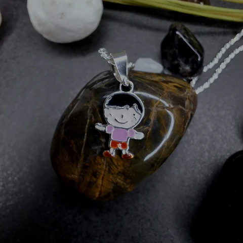 Colgante Niño Esmaltado de Plata 925