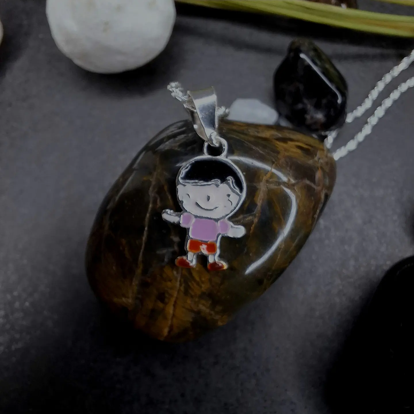 Colgante Niño Esmaltado de Plata 925 2