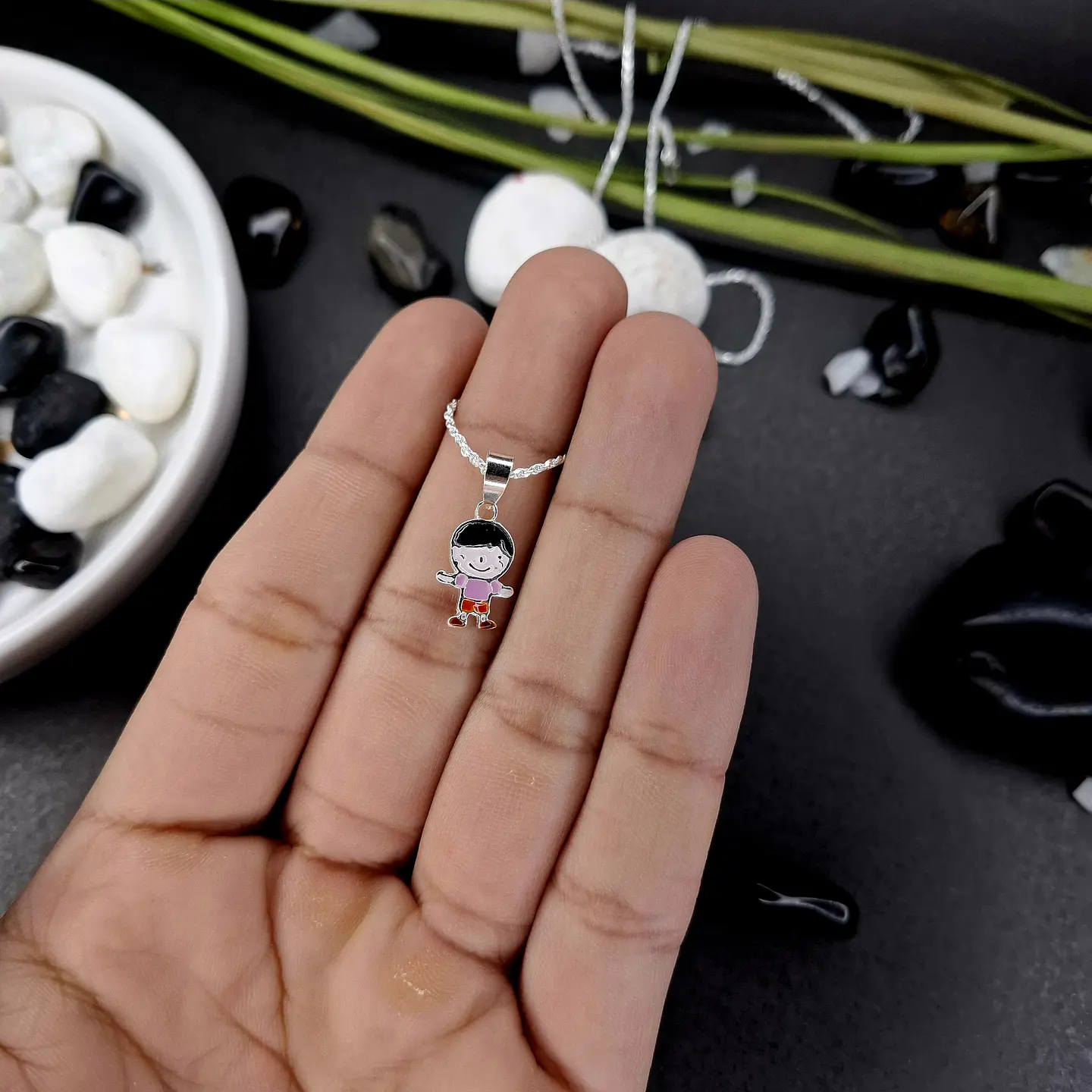 Colgante Niño Esmaltado de Plata 925 3