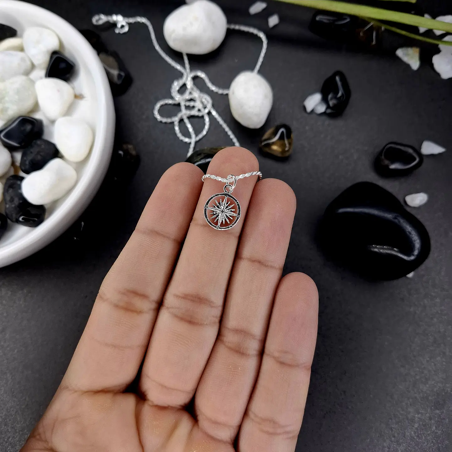 Dije Rosa de los Vientos de Plata 925 3