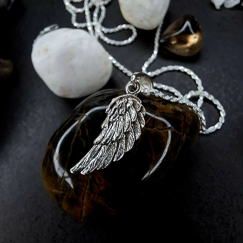 Colgante de Ala de Plata 925 Añejada