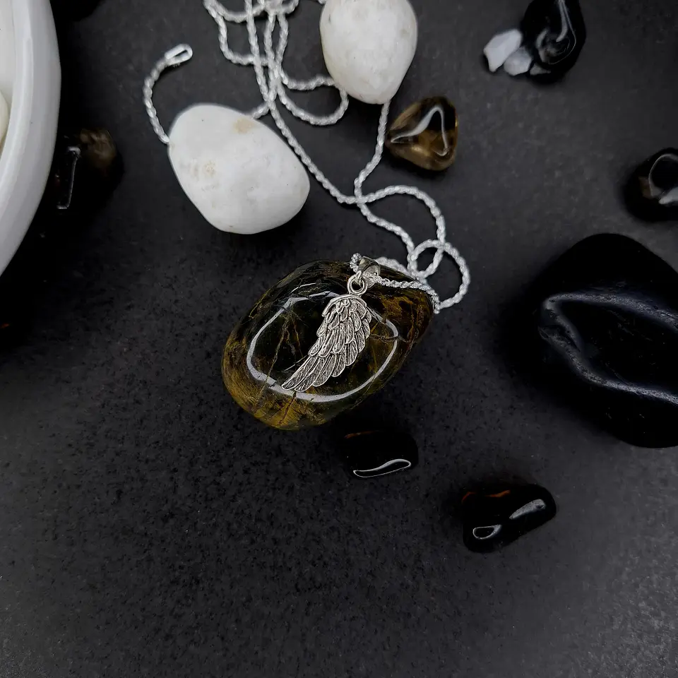 Colgante de Ala de Plata 925 Añejada 3